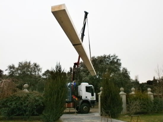 Secciones de madera para pérgolas, viga de madera laminada