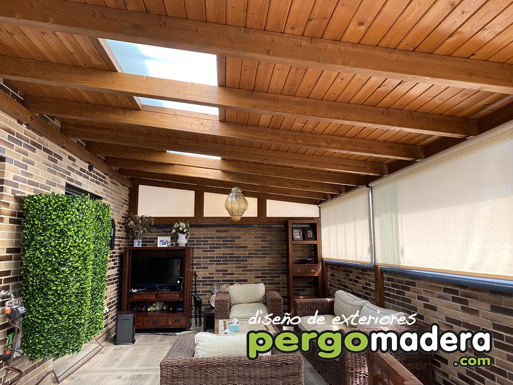 Pérgolas exteriores de madera para jardín, terraza o parcela