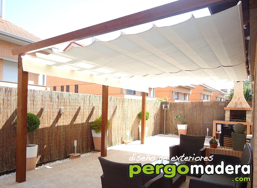 Pérgolas con toldo, tipos de toldos y cubiertas para tu pérgola