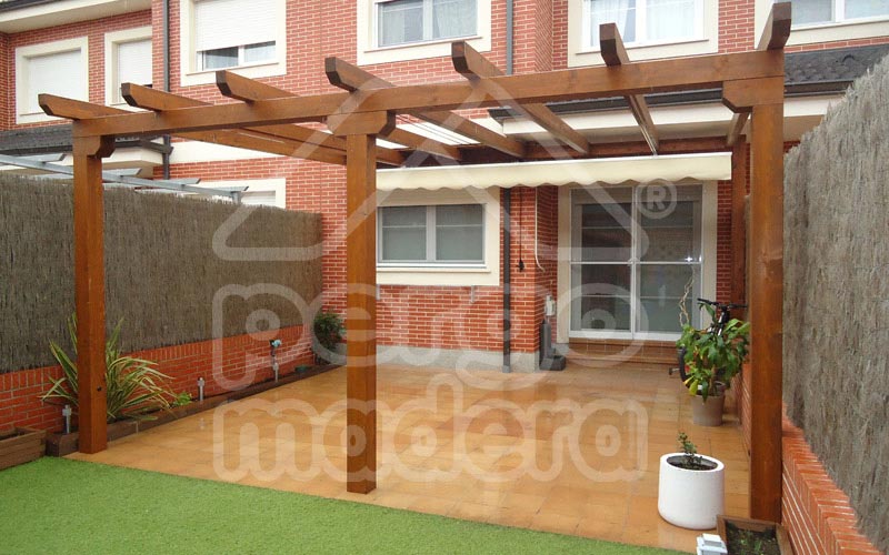 Pergolas rústicas de madera