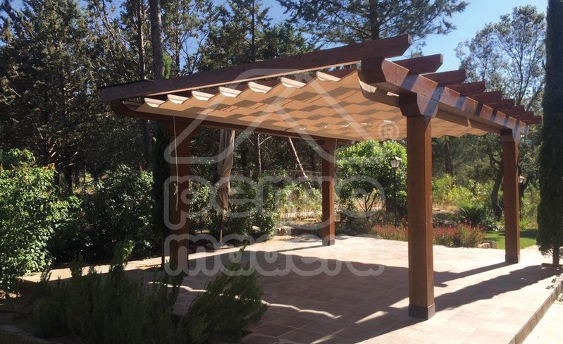 Pérgolas exteriores de madera para jardín, terraza o parcela